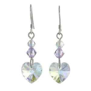 【送料無料】ジュエリー・アクセサリー シルバースターリングソンアメジストクリスタルハートイヤリングnaissance cristal coeur boucles doreilles avec argent sterling fils amethyste