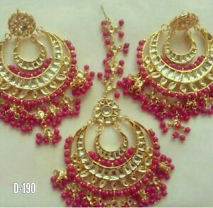 【送料無料】ジュエリー・アクセサリー ロイヤルクンダンジュエリーボリウッドイヤリングティッカイヤリングethnique traditionnel bollywood boucles doreilles tikka de royal kundan bijoux