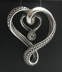 【送料無料】ジュエリー・アクセサリー スターリングシルバーソリッドビッグダブルハートエンプレスsterling silver pendant solid 925 big double heart pe000680 empress