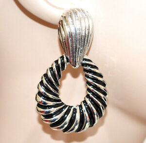 【送料無料】ジュエリー・アクセサリー シルバーペンダントペンダントイヤリングboucles d oreilles femme argent noir pendentifs metal ovales earrings bb24 20,860円