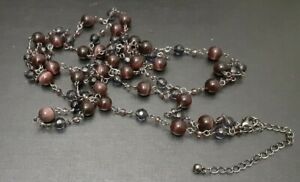 【送料無料】ジュエリー・アクセサリー ガラスヴィンテージロングジャンパービーズcollier long sautoir perles de verre violine amp; violet fonce vintage xxeme