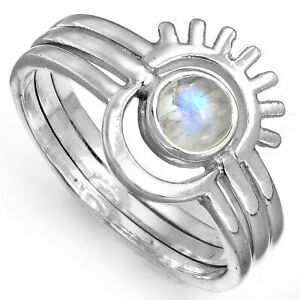 【送料無料】ジュエリー・アクセサリー ムーンストーンリングスターリングシルバーボホミディストーンサイズsun amp; moon moonstone ring sterling silver boho midi stone crescent size 7 8 9