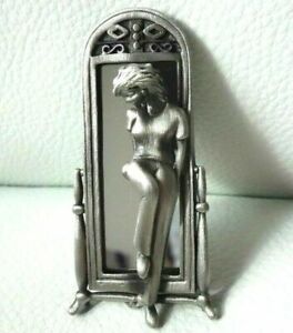 【送料無料】ジュエリー・アクセサリー ミラーウーマンリアルミラーブローチピンブローチヴィンテージbroche vintage femme devant vrai miroir woman real mirror brooch pins neuf