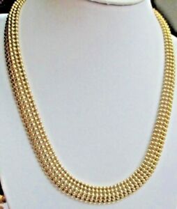 【送料無料】ジュエリー・アクセサリー ネックレスチェーンボールヴィンテージtres beau collier couleur or chaine boules finement ajoure bijou vintage 5146