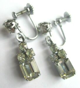 【送料無料】ジュエリー・アクセサリー イヤリングクリスタルヴィンテージanciennes boucles doreilles a vis couleur argent cristal bijou vintage 760｜hokushin