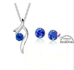 【送料無料】ジュエリー・アクセサリー アドーンメントドナコンクリスタリスワロフスキーヴェリザフィロparure donna con cristalli swarovski veri zaffiro swplaz001