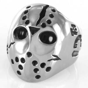 【送料無料】ジュエリー・アクセサリー ジェイソンマスクスチールリングbague acier jason mask vendredi 13