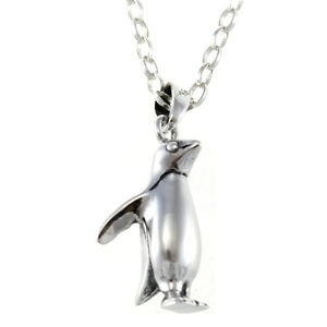 【送料無料】ジュエリー・アクセサリー シルバースターリングペンギンペンダントチェーンボックスargent sterling pingouin pendentif avec 457cm chaine et boite