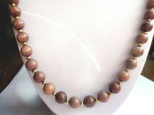 【送料無料】ジュエリー・アクセサリー ネックレスヴィンテージビーズゴールドタイゴールドメッキbeau collier bijou vintage perles porcelaine marron dore attache plaque or 3300