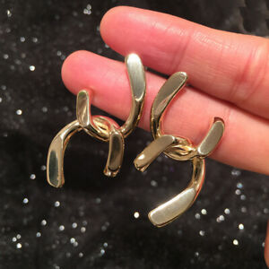 【送料無料】ジュエリー・アクセサリー イヤリングクラスアールデコチェーンヴァリュードメタルメッキゴールドboucles doreilles clous art deco chaine anneau irregulier metal plaque or g10 a|hokushin