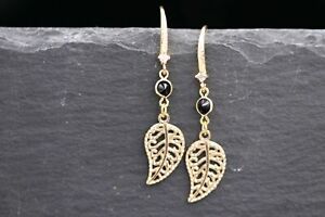 【送料無料】ジュエリー・アクセサリー ストラスゴルディジイヤリングgoldige boucles doreilles avec feuille et noir strass
