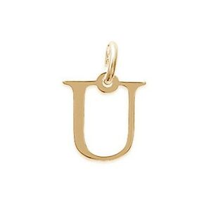【送料無料】ジュエリー・アクセサリー イニシャルレターメッキゴールドペンダントナインpendentif initiale lettre u plaque or 18ct neuf