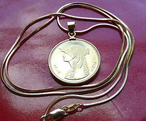 【送料無料】ジュエリー・アクセサリー カスタムクレオパトラコインゴールドスネークチェーンcustom cleopatra handmade coin pendant on a 24 18kgf gold filled snake chain