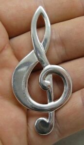 【送料無料】ジュエリー・アクセサリー スターリングシルバーソリッドトレブルクレフエンプレスsterling silver pendant solid 925 huge treble clef pe000735 empress 21,456円