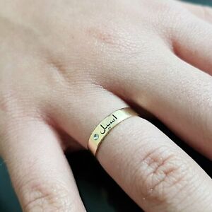 【送料無料】ジュエリー・アクセサリー イスラムリングペルシャジュエリーカスタマイズcustomize islam name engagement engraved ring farsi jewelry calligraphy gift