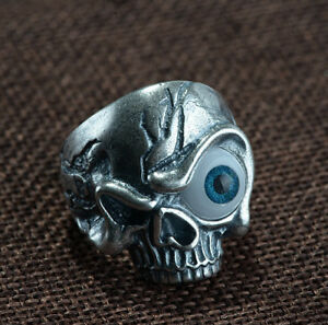 【送料無料】ジュエリー・アクセサリー スターリングシルバーパンクリングジュエリー990 sterlingsilver skull punk men women ring gift jewelry p2729