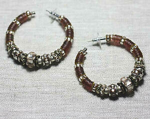 【送料無料】ジュエリー・アクセサリー イヤリングレジンブラウンブロンズリングクレオールサークルboucles doreilles resine ccb marron bronze anneaux creoles cercles 55mm ethni