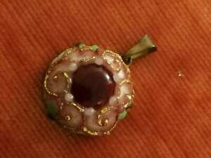 【送料無料】ジュエリー・アクセサリー ランガーアールデコエナメルペンダントpendentif ancien en email limoges signe a langer art deco