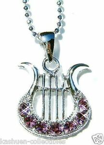 【送料無料】ジュエリー・アクセサリー バイオレットハープクリスタルスワロフスキーコリアークリスマスviolet harpe ~ avec cristal swarovski musique instrument musical collier noel