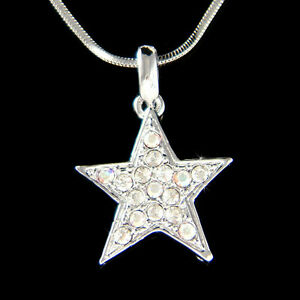 【送料無料】ジュエリー・アクセサリー スタークリスタルスワロフスキーチャームジュエリーネックレスvoeux etoile ~ avec cristal swarovski breloque astronomie collier bijoux｜hokushin