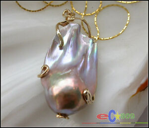 【送料無料】ジュエリー・アクセサリー バロックラベンダーケシp3060 huge 22mmx40mm baroque lavender keshi reborn pearl chain pendant
