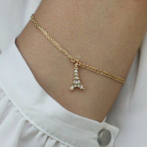 【送料無料】ジュエリー・アクセサリー クリスタルスワロフスキーパリフランスゴールドブレスレットエッフェルtour eiffel avec cristal swarovski paris france souvenir or tn bracelet