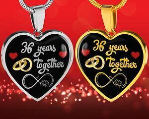 【送料無料】ジュエリー・アクセサリー パーソナライズpersonalized engraved 36th wedding anniversary gift for her, married 36 years