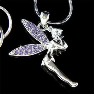 【送料無料】ジュエリー・アクセサリー バイオレットティンカーベルクリスタルスワロフスキーピクシーティンカーネックレスviolet fee clochette ~ avec cristal swarovski pixie tinker ange collier|hokushin