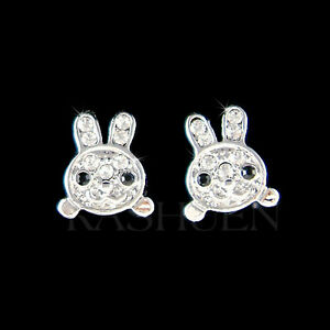 【送料無料】ジュエリー・アクセサリー クリスタルスワロフスキーイースターガールズイヤリングジュエリーバニーmignon lapin avec cristal swarovski paques filles boucles doreilles bijoux