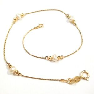 【送料無料】ジュエリー・アクセサリー パールゴールドチェーンハンマービーズアンクルトサイズfreshwater pearls 14kt gold filled chain, hammered beads anklet your size