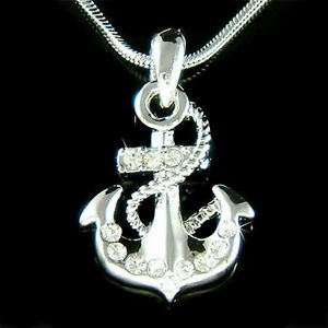 【送料無料】ジュエリー・アクセサリー クリスタルスワロフスキーヨットクラブボートボートビーチコリアーアンカーancre avec cristal swarovski yacht club bateau nautique plage collier