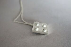 【送料無料】ジュエリー・アクセサリー スターリングシルバーレゴインスピレーションネックレスブロックチャームレゴ