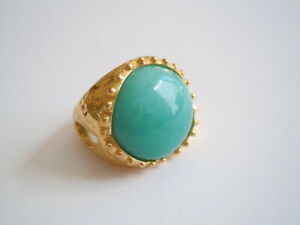 【送料無料】ジュエリー・アクセサリー ゴールデンエトルスカイタリアリングウィズアベンチュリンdore etrusca italy bague avec aventurine 10,9 ggr53