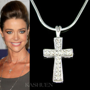 【送料無料】ジュエリー・アクセサリー クリスタルスワロフスキークロスロードイエスジュエリーネックレスcroix avec cristal swarovski faith en lord jesus religieux collier bijoux