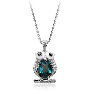 【送料無料】ジュエリー・アクセサリー ジュエリーファッションゴールドメッキホワイトカラーフクロウmode bijoux 18k plaque or blanc collier chouette fn051