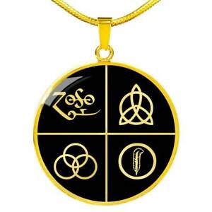 【送料無料】ジュエリー・アクセサリー ツェッペリンシンボルテールサークルゴールドzeppelin quatre symboles eventail collier cercle acier inoxydable ou 18k or 1