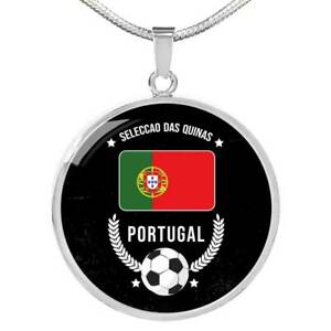 【送料無料】ジュエリー・アクセサリー サッカースポーツジュエリーポルトガルフラッグサークルスチールカラーfootball sports bijoux portugal drapeau cercle collier acier inoxydable ou 1
