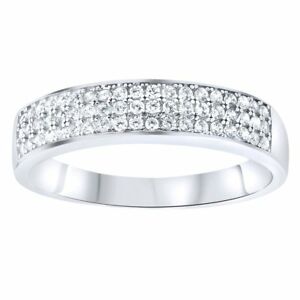 【送料無料】ジュエリー・アクセサリー スターリングシルバーパヴェリングスリーラインパヴェsterling 925 argent pave bague three lines pave