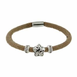 【送料無料】ジュエリー・アクセサリー ブラッチャレリーノオーガスタデカロリスリンカラーマローンコンチャームクリストbracciale lino augusta de carolis lin017 1 filo colore marrone con charm e crist
