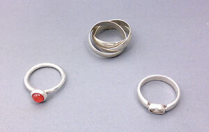 【送料無料】ジュエリー・アクセサリー シルバーリングlot 3 bagues argent 1450 g
