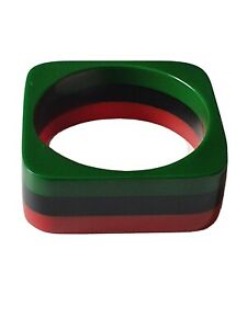 【送料無料】ジュエリー・アクセサリー ベークライトトリコロールスクエアヴィンテージブレスレットvintage bracelet en bakelite tricolor carre