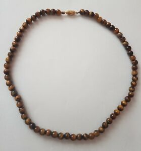 【送料無料】ジュエリー・アクセサリー タイガーアイビーズネックカラーcollier ras de cou en perles doeil de tigre 43cm longueur refv479