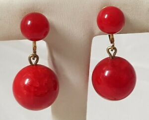 【送料無料】ジュエリー・アクセサリー フェリアーズアダンシエンスビジューブークルズインライトンnouvelle annonceanciens bijoux boucles doreilles bakelite rouge fermoirs a vis en laiton k8 20,860円