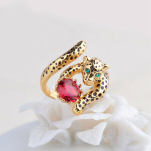 【送料無料】ジュエリー・アクセサリー ファインオープンリングパンテアレオパードメタルグリーンアイズbague fin ouvert reglable chevaliere rouge panthere leopard metal yeux vert l3