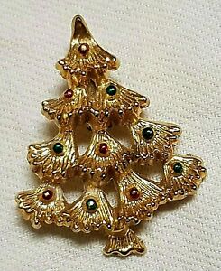 【送料無料】ジュエリー・アクセサリー ビジューヴィンテージブローチサピンブレメタルゴールデンレッドグリーンbijou vintage broche signe aai sapin noel arbre metal dore vert rouge a1