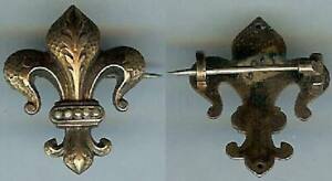 【送料無料】ジュエリー・アクセサリー ロイヤリティリリーフラワーブローチミニビーズroyaute broche fleur de lys 4 mini perles d22x26,5 mm