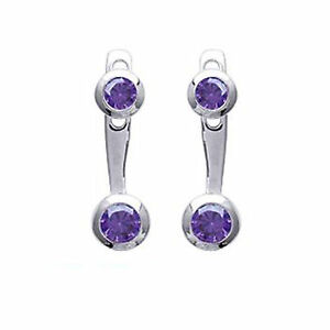 【送料無料】ジュエリー・アクセサリー ロベイヤリングロディドアージェントジルコニウムパープルboucles doreilles lobe en argent rhodie et zirconium violet neuf