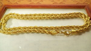 【送料無料】ジュエリー・アクセサリー コルドントレンザードチャパドオロcordon trenzado chapado oro 4mm x 60cm
