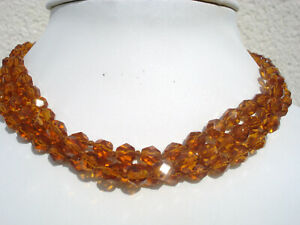 【送料無料】ジュエリー・アクセサリー ネックレスジャンパークリスタルアンバーカラーravissant collier sautoir ancien cristal couleur ambree