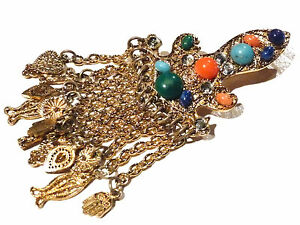 【送料無料】ジュエリー・アクセサリー ジュエルブローチパンbijou alliage dore broche amulettes brooch